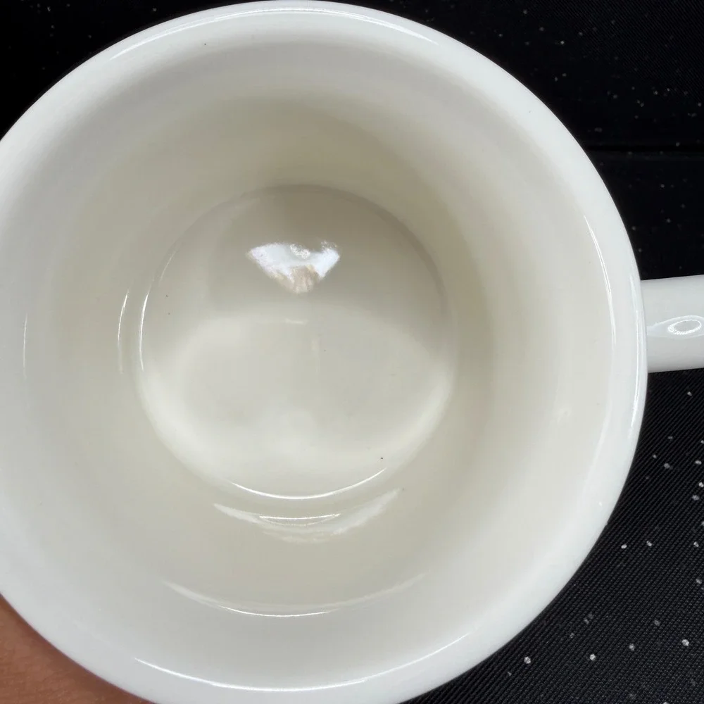 Pottery Barn Initial M Monogram Coffee Mug White Black Ceramic Campfire Style